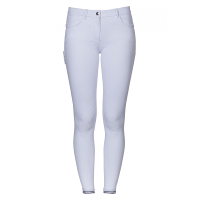 Cavalleria Toscana pantaloni da equitazione donna bianchi da gara con grip